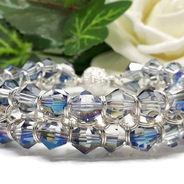YG - CLEAR IRIDESCENT TINY CRYSTALS - BRACELET main image 0