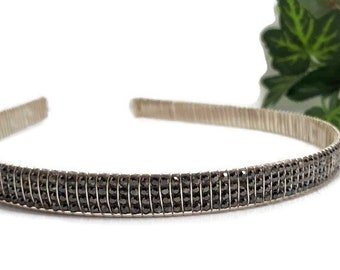 Dark Silver Wire Wrapped Headband