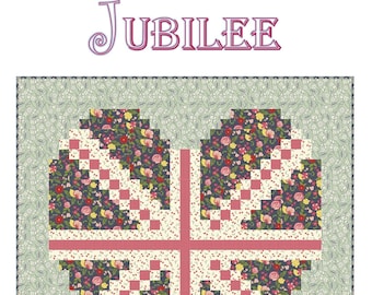 Jubilee Union Jack Heart Quilt Pattern by Kelli Fannin Quilt Designs