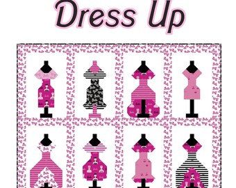Dress Up Barbie Inspired Fashion Plate Dress Forms Quilt Pattern by Kelli Fannin Quilt Designs
