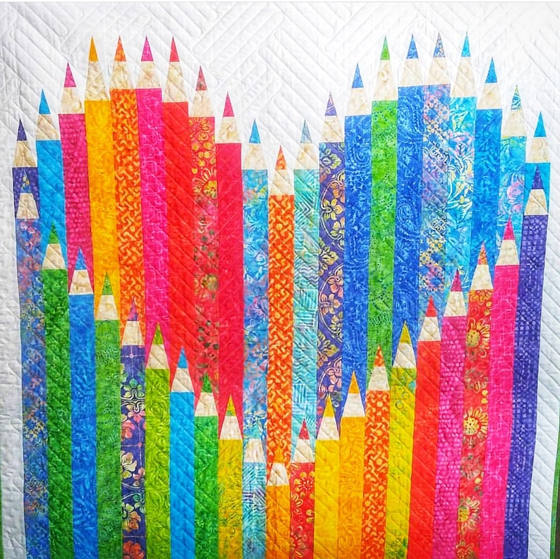 Color Outside the Lines Quilt Pattern by Kelli Fannin Quilt Etsy