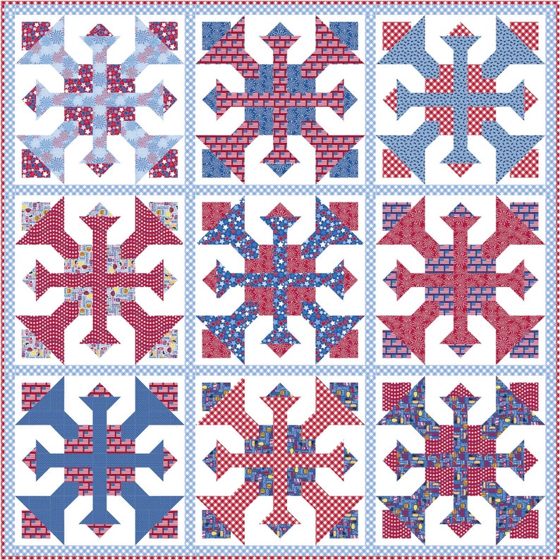 Jane's Cross Quilt Pattern by Kelli Fannin Quilt Designs Etsy