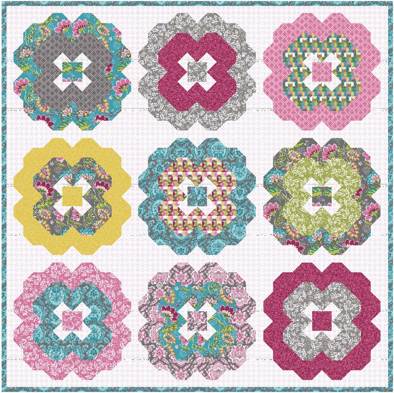 Awesome Blossom Quilt Pattern by Kelli Fannin Quilt Designs Etsy