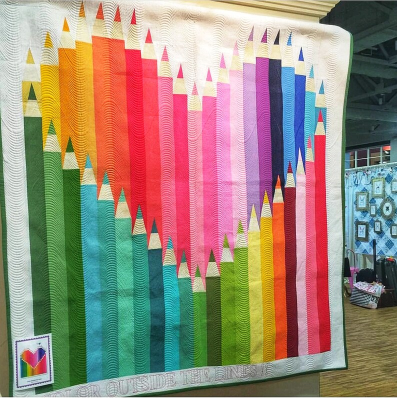Color Outside the Lines Quilt Pattern by Kelli Fannin Quilt Etsy
