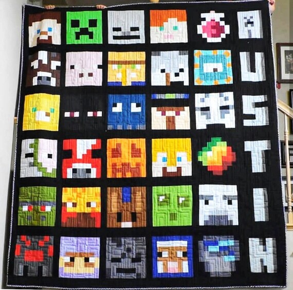 Free Minecraft Inspired Quilt Along Kelli Fannin Quilt Etsy