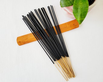 11 Inch Incense Sticks, Hand Dipped, Bamboo Charcoal, Phthalate Free, Long Burning, Choose Your Scent