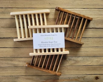 Wooden Soap Tray | Simple Design | Helps Keep Bar Soap & Shampoo Bars Dry