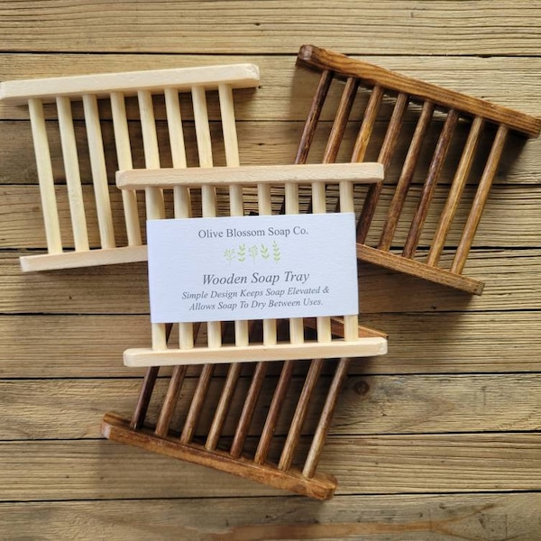 Wooden Soap Tray | Simple Design | Helps Keep Bar Soap & Shampoo Bars Dry