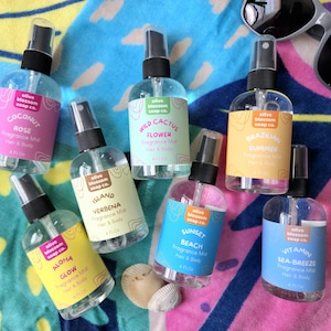 Body Spray in Summer Scents, Fragrance Mist for Hair and Body