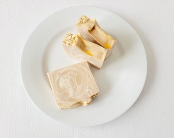 Oatmeal Milk & Honey Soap, Handmade Cold Process Vegan and Palm Oil Free Bar for Hands and Body