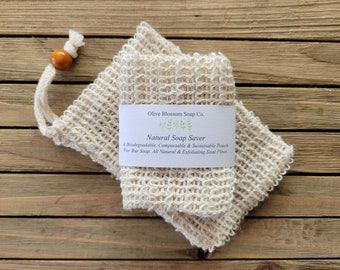 Soap Saver Bag | Sisal Soap Pouch | Exfoliating Soap Bag | Plastic Free | Zero Waste | Biodegradable | Body Scrubber | Eco-Friendly