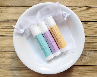Essential Oil Lip Balm Set - Nourishing and All Natural Gift