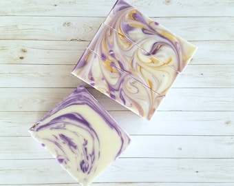 Lavender Essential Oil Soap, Handmade Self Care Gift, Hand and Body Bar, Olive and Coconut Oil, Kokum and Shea Butter