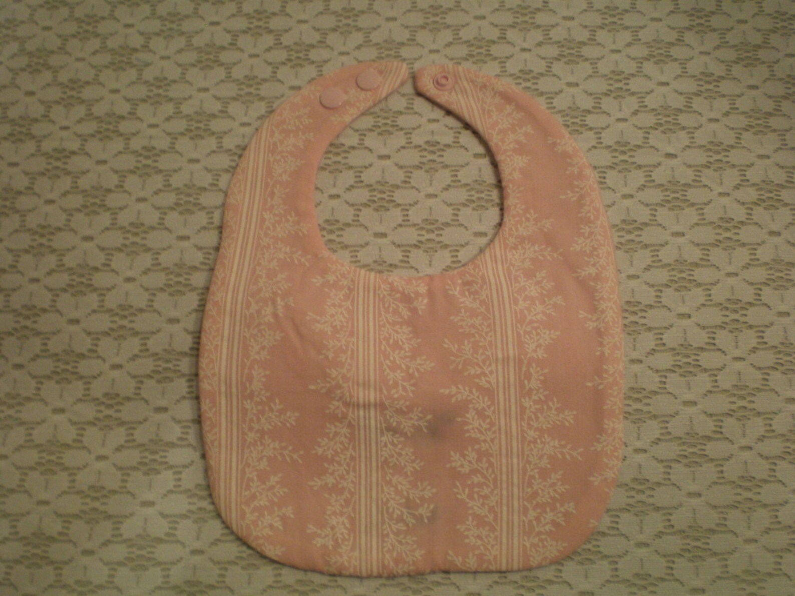 Pink Baby Bib Girl Rabbit With Bows Etsy