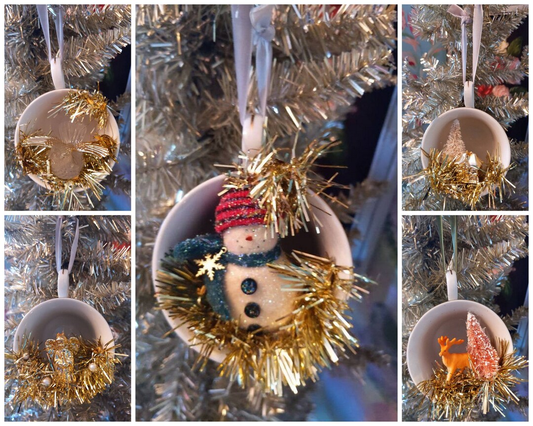Vintage Tea Cup Ornament Etsy.de