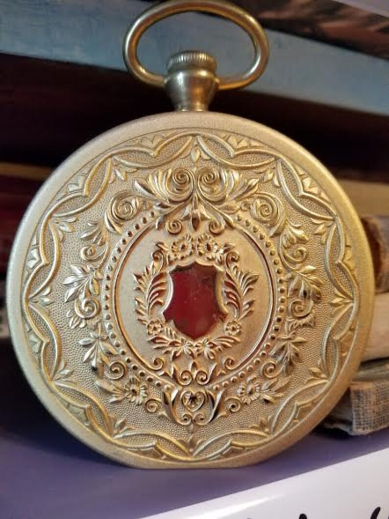 Bulova Japan Brass Pendant Clock Etsy