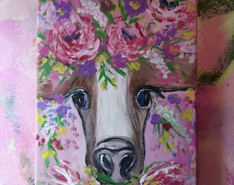 Susie Loves Flowers Painting