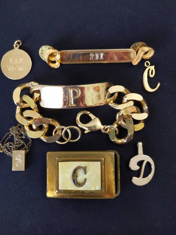Initial Goldtone Jewelry Lot