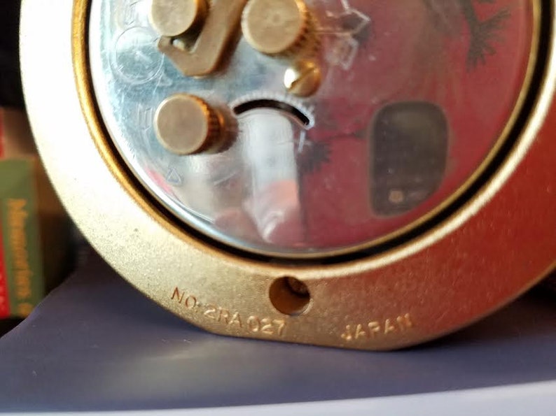 Bulova Japan Brass Pendant Clock Etsy