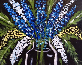 REDUCED Bluebonnet Bouquet Painting