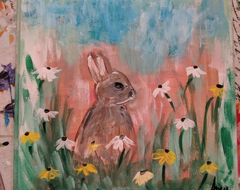 Spring Bunny Painting
