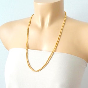 Gold bead necklace, gold necklace ,layered gold necklace, seed bead necklace, minimalist necklace, gift for women, long necklace