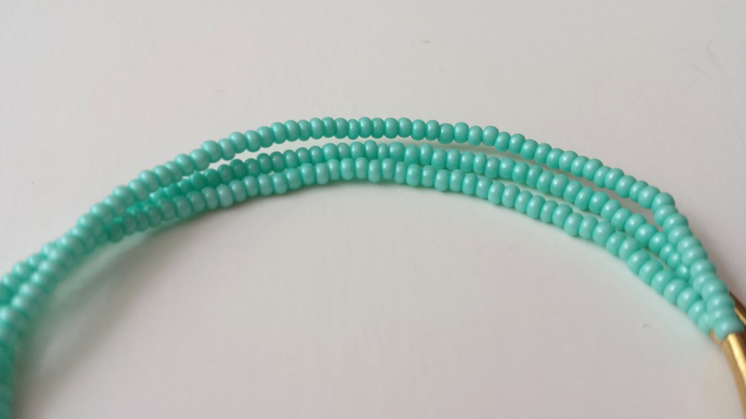 Turquoise bracelet bar bracelet seed bead bracelet aqua | Etsy