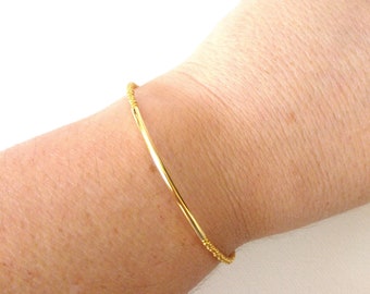 Gold filled bracelet, dainty bracelet, golden bracelet, seed bead bracelet, minimalist jewelry, bar bracelet, beaded bracelet