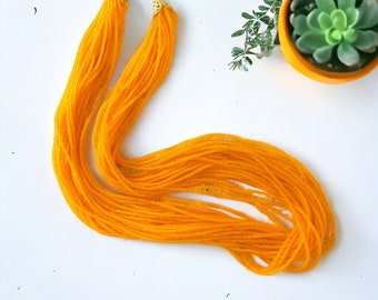 Marigold necklace, orange statement chunky necklace, goldenrod necklace, orange necklace, beaded boho necklace