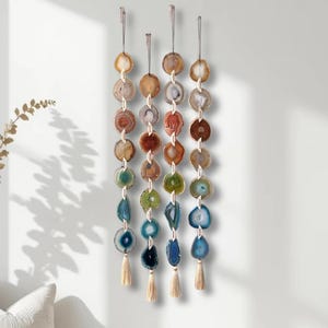Brazilian Rosie Agate Garland, Featured in Drew Barrymore's Etsy Must-Haves, Boho Wall Hanging