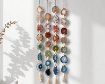 Brazilian Rosie Agate Garland, Featured in Drew Barrymore's Etsy Must-Haves, Boho Wall Hanging