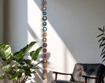 72" Custom Agate Garland, Dark to Light Ombré Brazilian Agate Wall Hanging, Made to Order