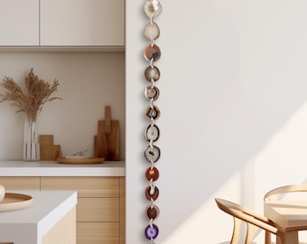 Brazilian Agate Wall Hanging, 60 Inch Custom Long Garland, Statement Boho, Made to Order