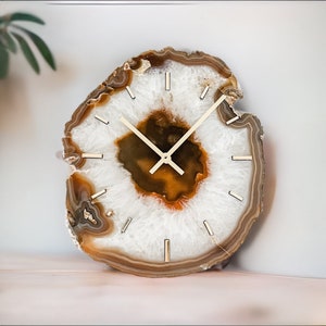 Choose the one you love, 8-12" AGATE WALL CLOCK, Large Agate Wall Clock, Agate Geode Clock, Boho Wall Decor, Boho Decor, Boho Wall Hanging