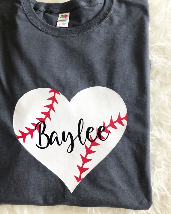 baseball heart shirt