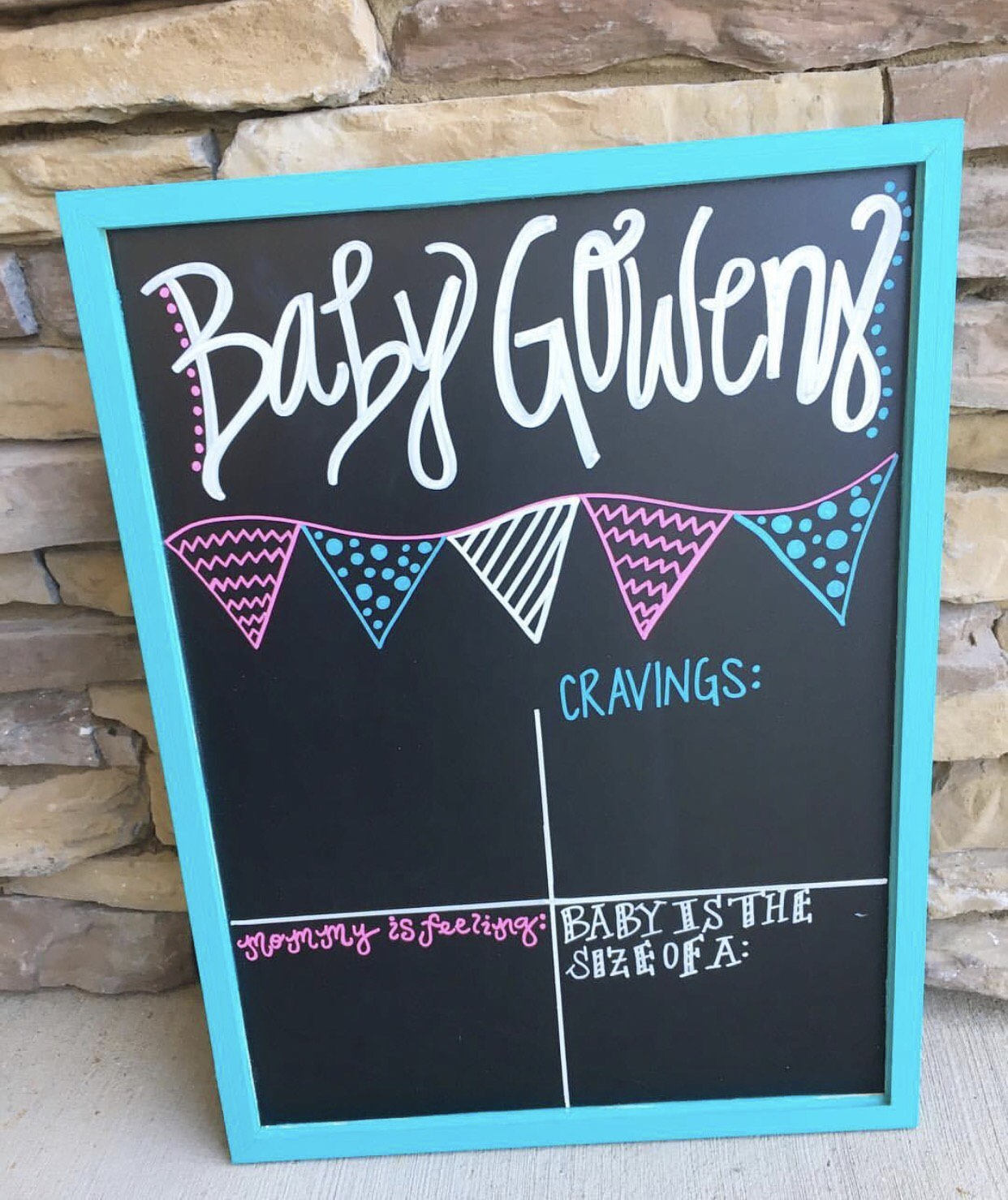 Pregnancy chalkboard weekly announcement or monthly bump Etsy
