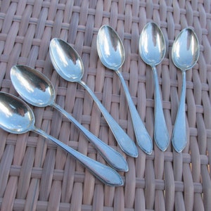 Demitasse or Espresso Spoons Set of 6 German Sterling Spoons - Vintage - Free Shipping