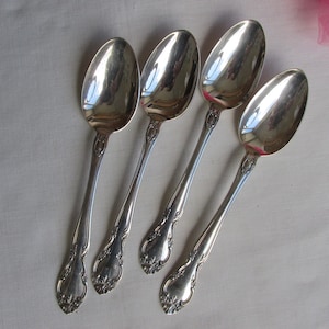 Teaspoons - &quot;New Elegance&quot; Silver Plate by Gorham Set of 4 - Vintage