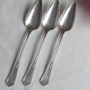 Fruit Spoons - Set of 3 Silver Plate &quot;La Touraine&quot; - Vintage