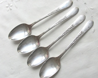 Teaspoons - Set of 6 Silver Plate "Priscilla" aka "Lady Ann" - Vintage