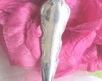 Vintage Dresden Rose Silver Plate Salad Forks - Set of 3 - Free Shipping