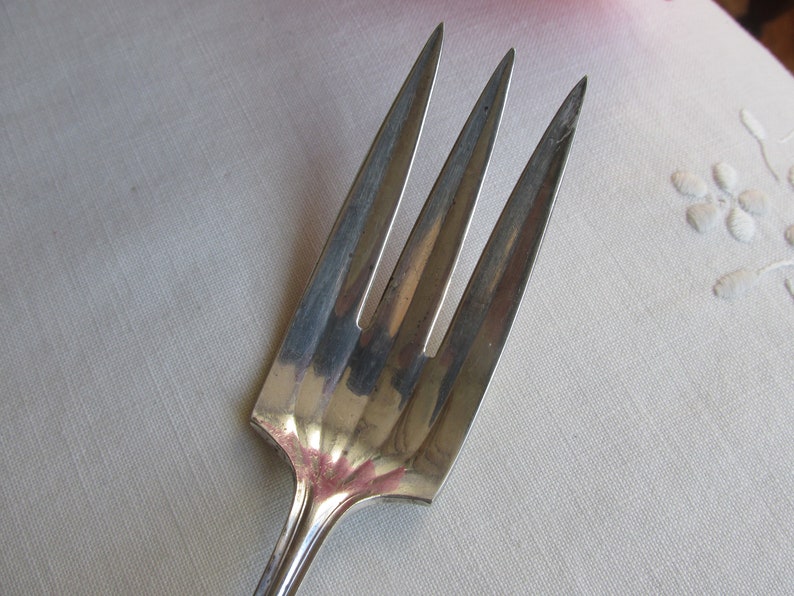 Cold Meat Fork Vintage Meat Fork with Sterling Silver Handle