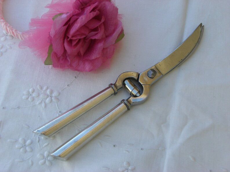 Free Shipping Poultry Shears Vintage Sterling Silver Handles by Stieff Persona