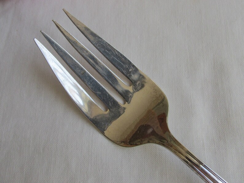 Precious Mirror silverplate Rogers Cold Meat Serving Fork S