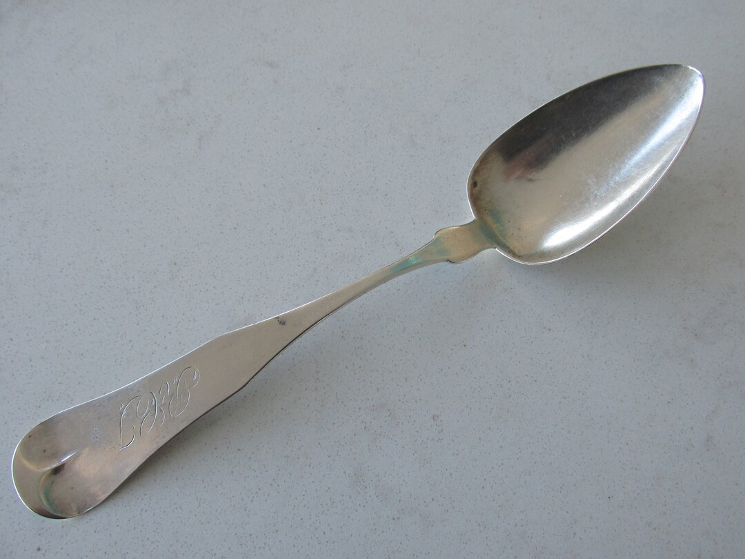 Coin Silver Tablespoon Antique Free Shipping Etsy