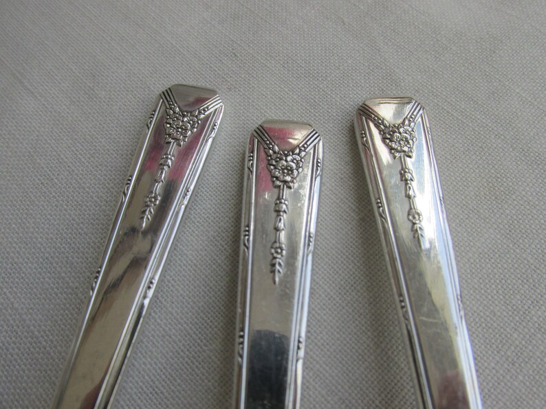 Teaspoons Vintage Set of 4 Silver Plate Milady