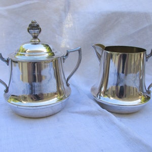 Creamer and Sugar Silverplate Set - Vintage - Free Shipping