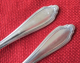 Seafood or Cocktail Forks Set of 2 in "Marquette" aka "La Salle" Silver Plate Pattern - Antique