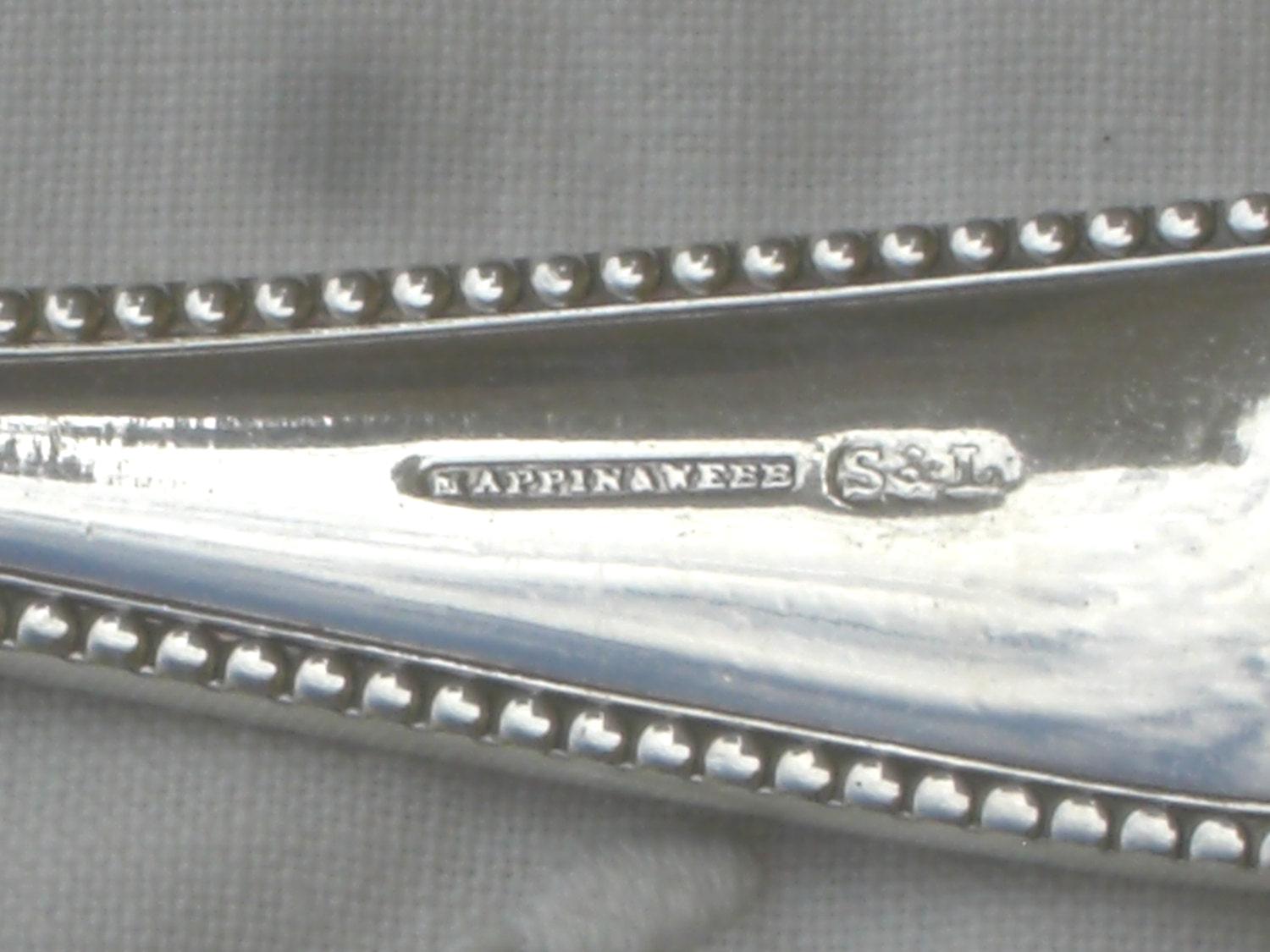 Antique Silver Plate Serving Set: Mappin and Webb Buffet Fork