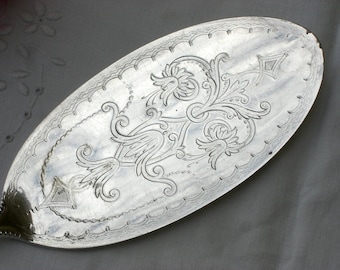Antique Silver Plate Serving Set: Mappin and Webb Buffet Fork